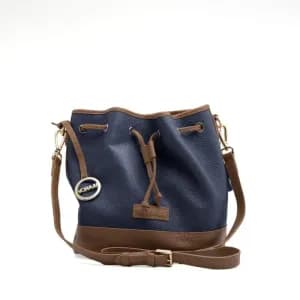 vonajublueleatherbucketbag