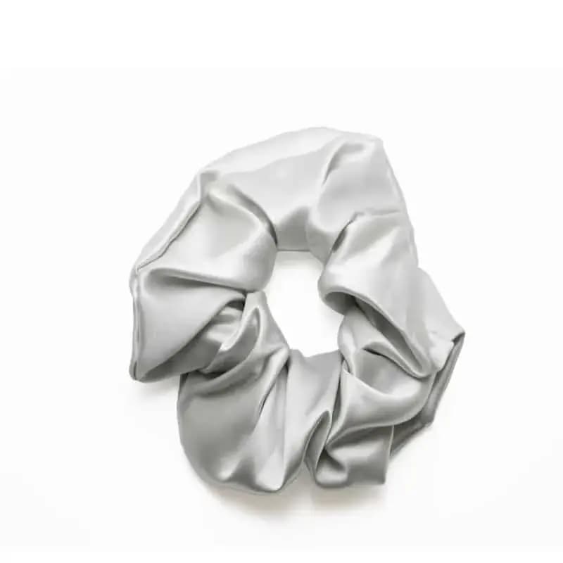 vonaju-grey-silk-scrunchie