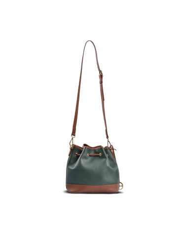 VONAJU GREEN LEATHER BUCKET BAG