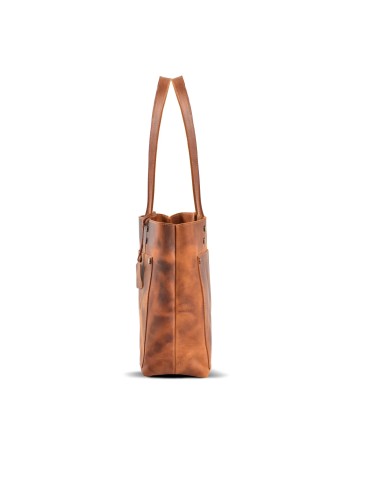 VONAJU LIGHT BROWN LEATHER TOTE BAG