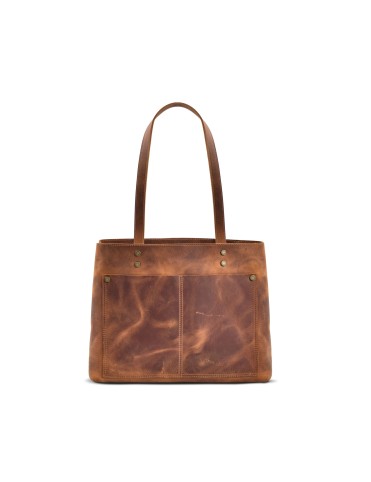 VONAJU LIGHT BROWN LEATHER TOTE BAG